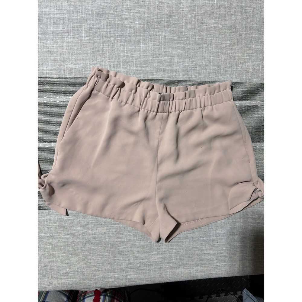 Express womens High Waisted Elastic‎ Waist Flowy Shorts Dusty Rose Pink  Small
